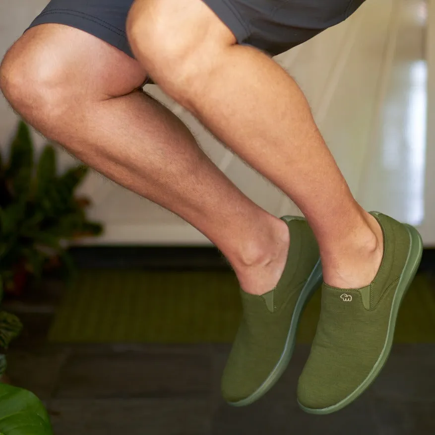 Men's Slip-Ons Olive Green